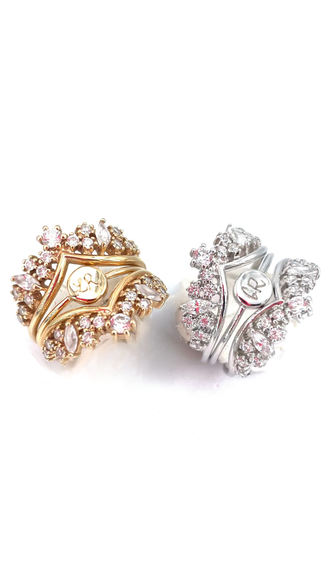 Clairette Collection bijoux gravés et personnalisés à la main bague queen double